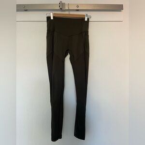 lululemon athletica Leggings in Deep Olive with Side Pockets